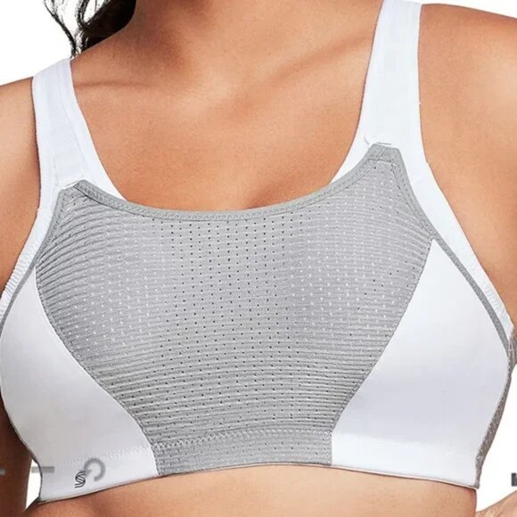 Glamorise Magic Lift Double Layer Sports Bra Grey Black Size 36 DD - Picture 4 of 6